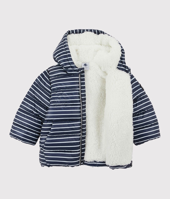 Gewatteerde bodywarmer baby blauw SMOKING/wit MARSHMALLOW