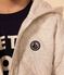 Sweatshirt zippé à capuche en tubique matelassé enfant fille / garçon beige MONTELIMAR CHINE