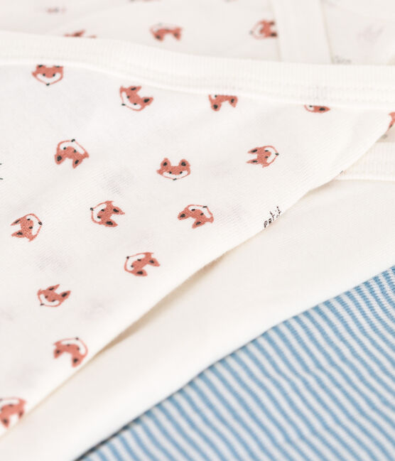 SET VAN 3 KATOENEN BODY'S MET LANGE MOUWEN VOOR BABY'S variante 1