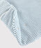 Gestreepte trappelzak van ribstof voor baby's wit MARSHMALLOW/ BRUME