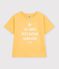 T-shirt met korte mouwen en print voor kinderen geel