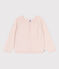 Cardigan enfant coton point fantaisie rose FLEUR