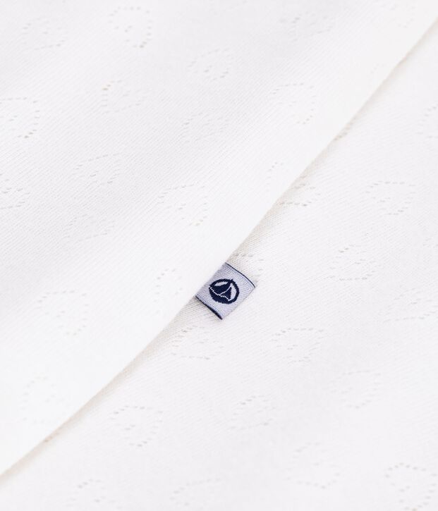 Gigoteuse b&eacute;b&eacute; en coton ajour&eacute; c&oelig;ur TOG 0,5 blanc