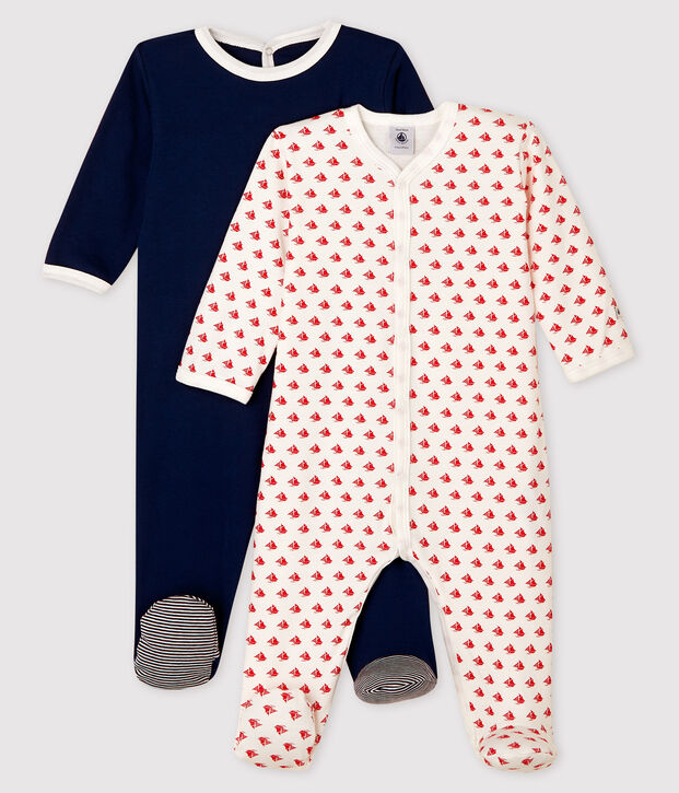 Lot de 2 dors-bien b&eacute;b&eacute; gar&ccedil;on en c&ocirc;te multicouleur