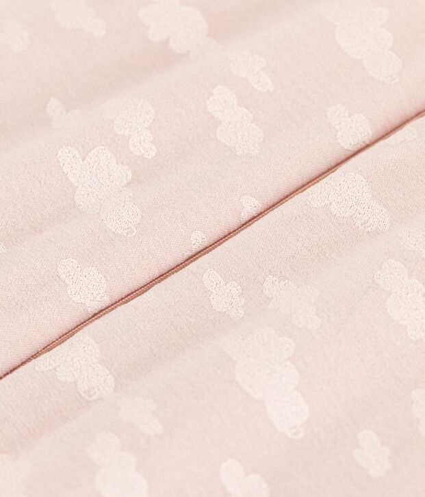 Fluwelen trappelzakje met wolkenprint voor baby's TOG 2 roze/wit