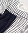 Leggingjurk met milleraies-strepen in katoenen tubic voor baby's wit MARSHMALLOW/blauw SMOKING