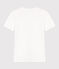 L'ICONIQUE, T-shirt voor dames met cocottesteek in katoen wit ECUME