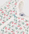 Kort babypakje van katoen met met bloemenprint wit MARSHMALLOW/wit MULTICO