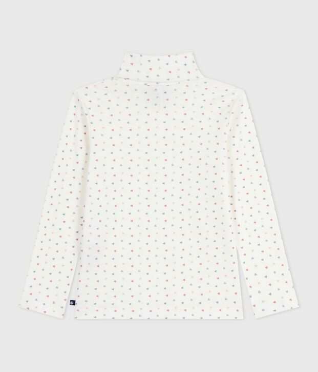 Sous-pull enfant en coton imprim&eacute; blanc/multicouleur