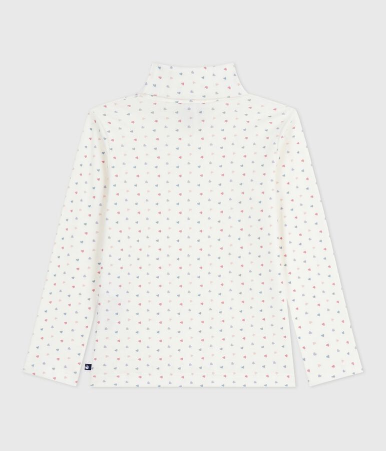 Sous-pull enfant en coton imprim&eacute; blanc/multicouleur