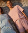 Pyjama short et tee-shirt en coton rayé femme FAMEUX/ MARSHMALLOW
