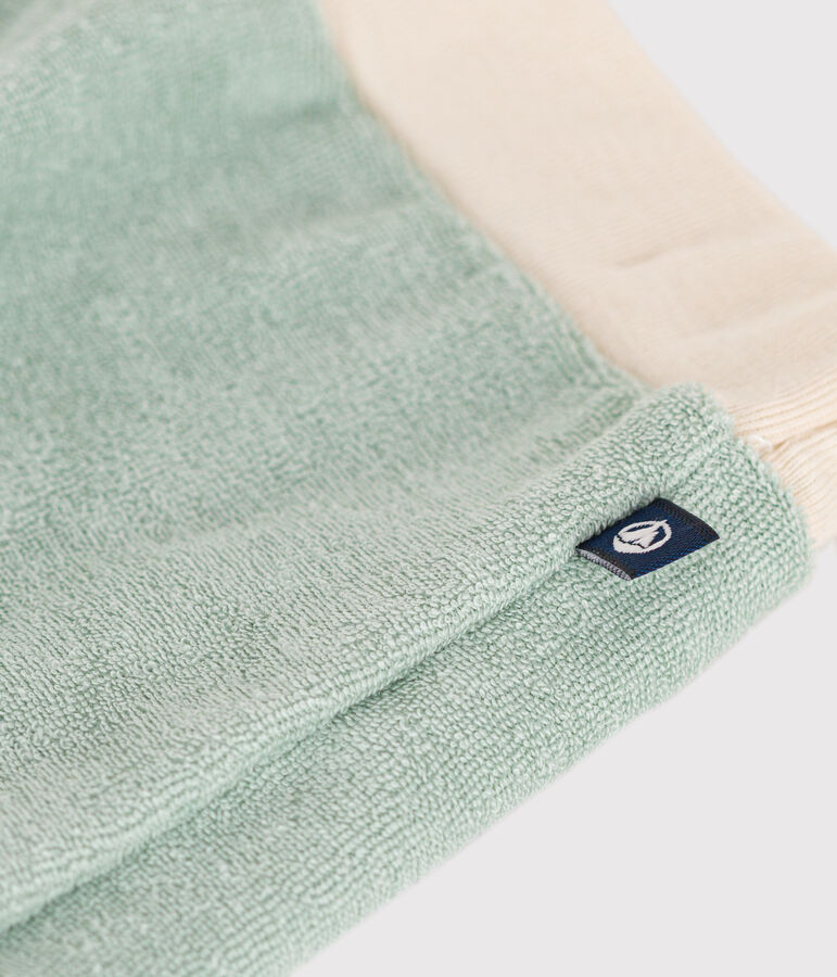 Short in boucl&eacute; badstof voor baby's groen