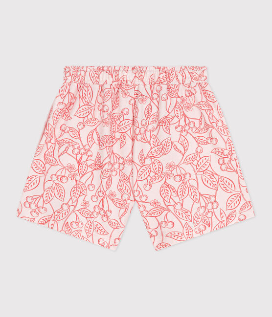 Katoenen short met print voor kinderen roze FLEUR/ SPI