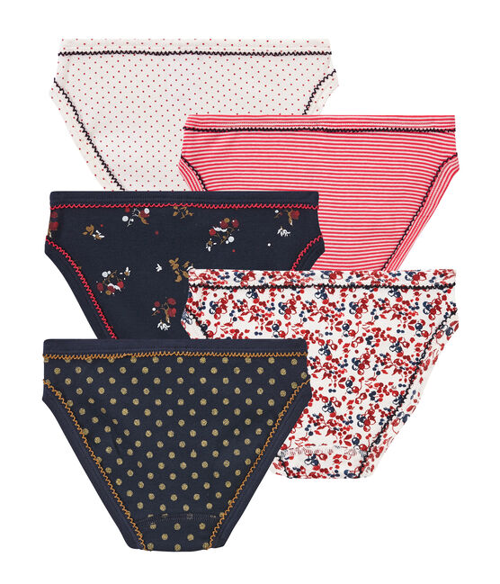 Set van 5 meisjesslips variante 1
