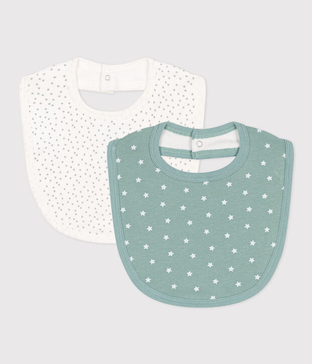 Set met 2 katoenen slabbetjes met print voor baby's multicouleur