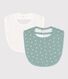 Lot de 2 bavoirs imprimés bébé en coton