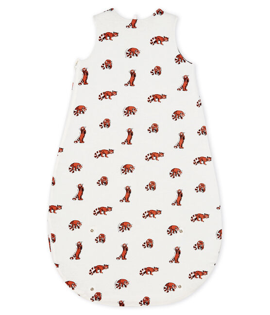 Gigoteuse bébé garçon réversible en côte blanc MARSHMALLOW/blanc MULTICO
