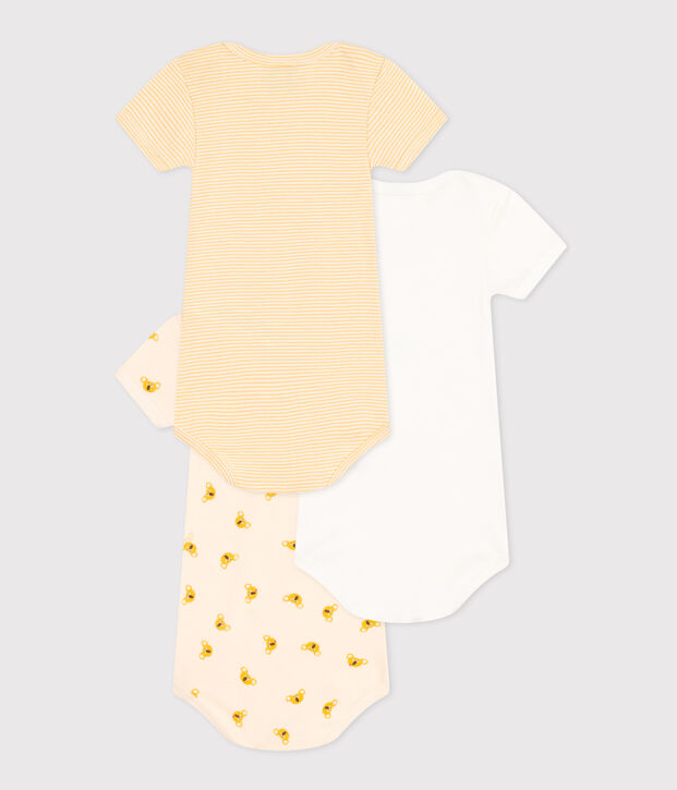 Set van 3 katoenen body's met korte mouwen en koalaprint voor baby's multicouleur