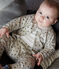 Ensemble trois pièces bébé garçon en laine et coton beige MONTELIMAR/blanc MULTICO