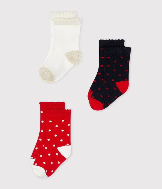 Lot de 3 paires de chaussettes bébé fille variante 1