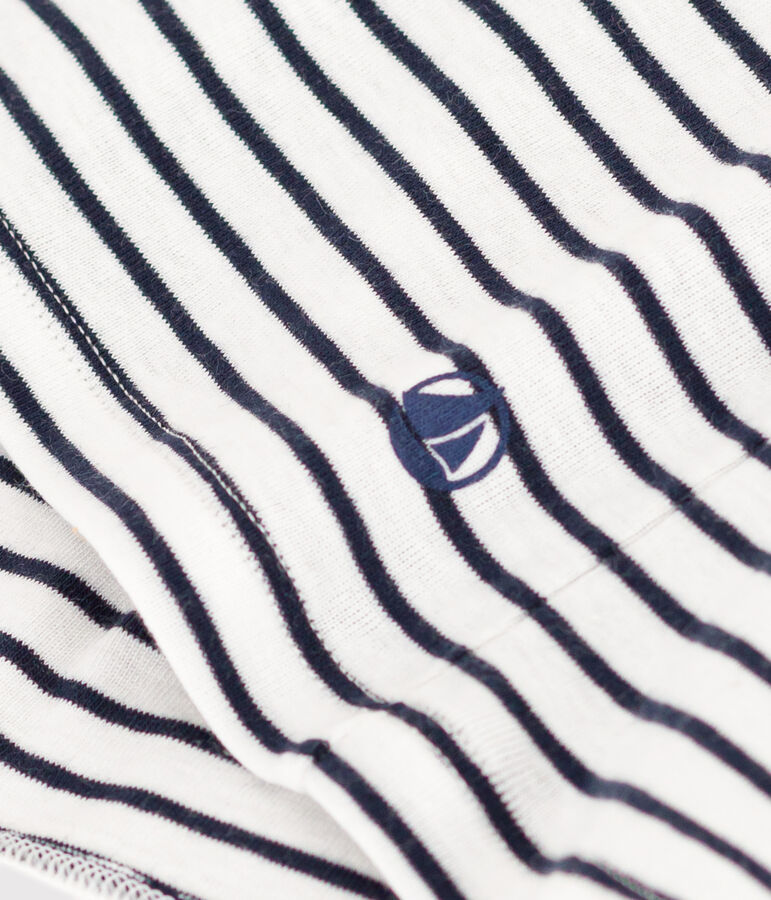 L'Iconique, mouwloze top in gestreept katoen voor dames wit/blauw