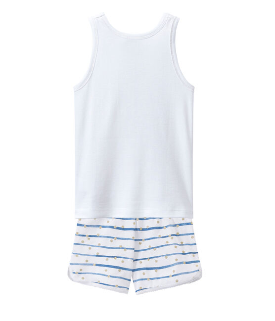 Pyjashort wit ECUME/blauw BLEU/ OR