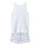 Pyjashort wit ECUME/blauw BLEU/ OR