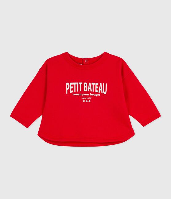 Katoenen sweatshirt voor baby's met motief POMPIER