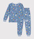 Kinderpyjama van geruwde fleece met ruimteprint