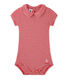Body bébé fille à col rayé