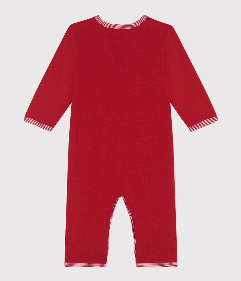 Pyjama b&eacute;b&eacute; sans pieds en coton rouge