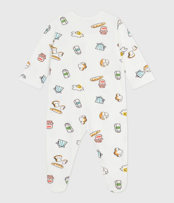 Pyjama bébé en tubique imprimé blanc MARSHMALLOW/blanc MULTICO