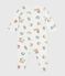 Pyjama bébé en tubique imprimé blanc MARSHMALLOW/blanc MULTICO