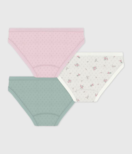 Lot de culottes enfant en coton ajouré imprimé fleuri variante 1