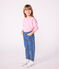Marinière enfant en coton rose BOUDOIR/ MILK