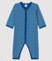 Blauw tubic slaappakje zonder voetjes baby meisje blauw MAJOR/wit ECUME
