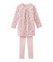 Meisjesnachthemd roze JOLI/wit MULTICO