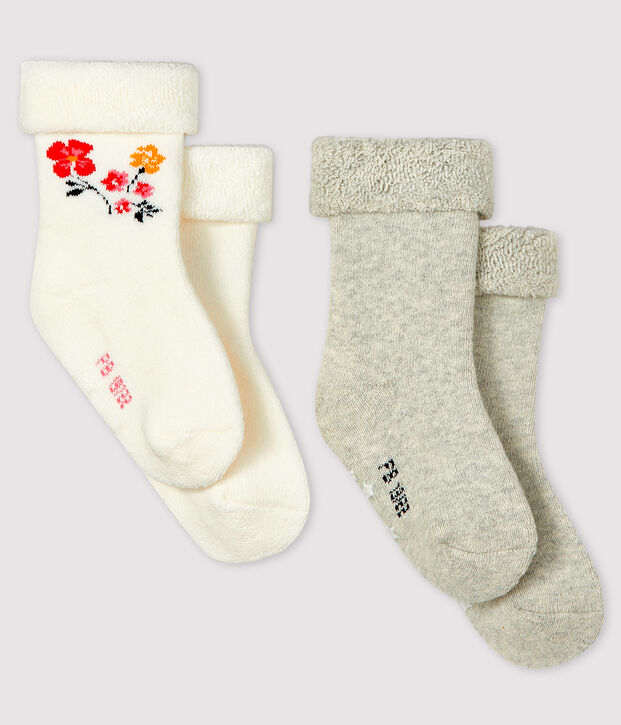 Lot de 2 paires de chaussettes b&eacute;b&eacute; multicouleur