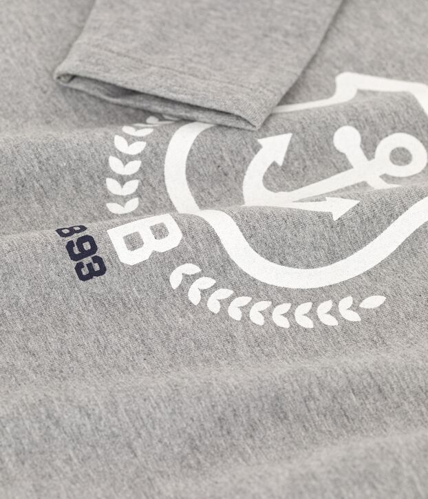Jongens-T-shirt met lange mouwen grijs
