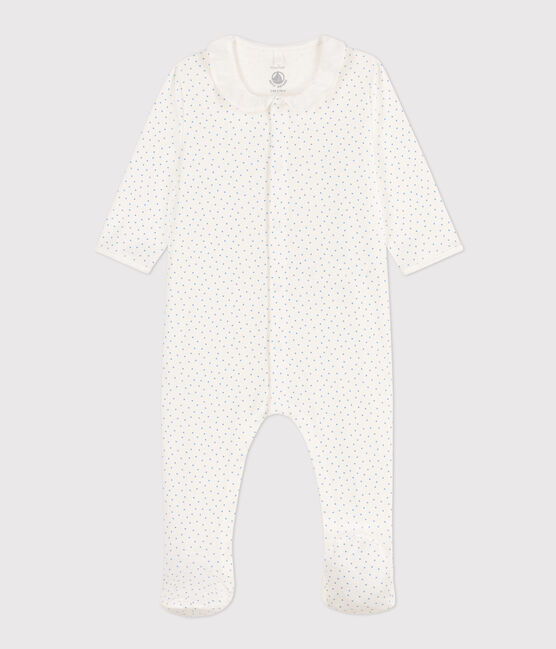 Dors-bien pois en coton blanc MARSHMALLOW/ EDNA