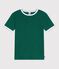 Dames-T-shirt van effen katoen met korte mouwen TREE
