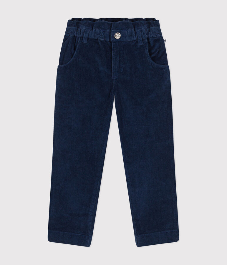 Fluwelen broek voor meisjes blauw
