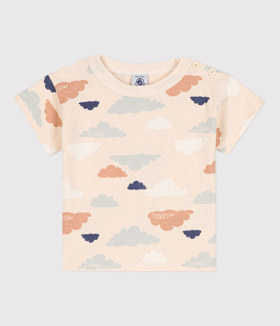 Tee-shirt manches courtes bébé en jersey imprimé blanc AVALANCHE/ MULTICO