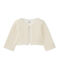 Gestreepte cardigan voor babymeisjes wit MARSHMALLOW/geel DORE