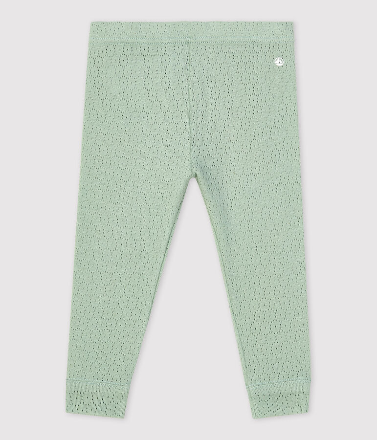 Legging en maille ajour&eacute;e b&eacute;b&eacute; vert