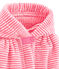 Peignoir bébé à rayure rose PETAL/blanc LAIT
