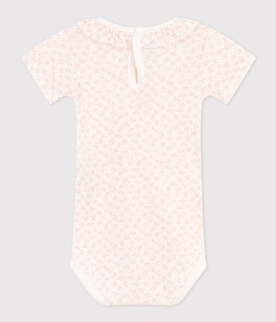 Babybody met korte mouwen en kraagje van katoen MARSHMALLOW/ PANTY