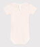 Babybody met korte mouwen en kraagje van katoen MARSHMALLOW/ PANTY