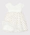 Robe bébé fille blanc MARSHMALLOW/jaune OR