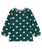 Blouse met lange mouwen met print babymeisje groen SOUSBOIS/wit MARSHMALLOW